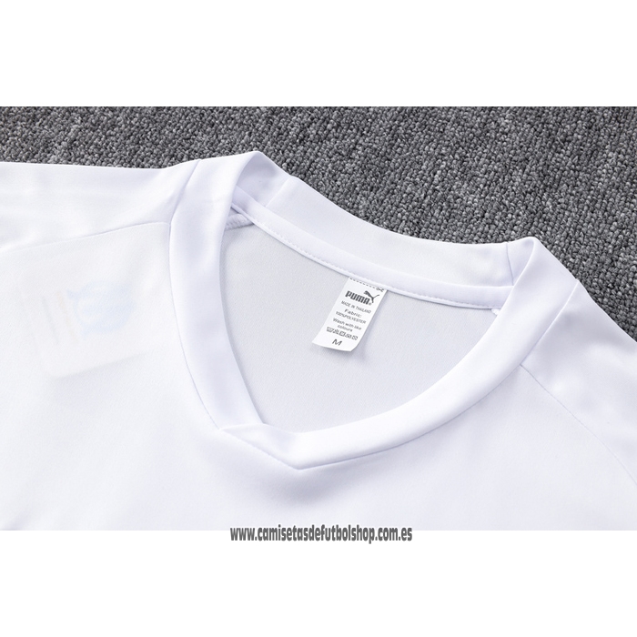 Chandal del Olympique Marsella 22-23 Manga Corta Blanco - Pantalon Corto